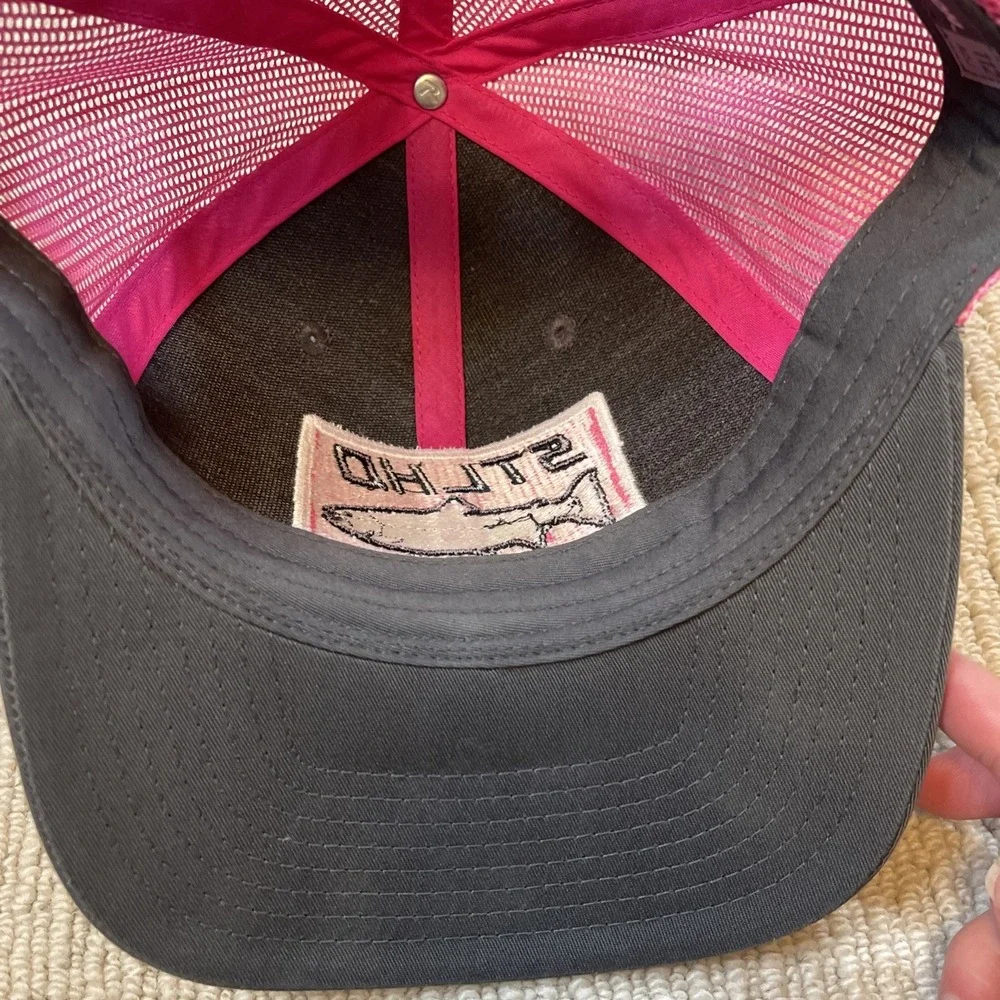 STLHD Standard Pink Gray Trucker Hat Fishing